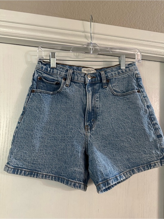 Abercrombie & Fitch Pants - Abercrombie & Fitch Light Blue High-Rise Denim Shorts